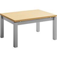 Table basse à café - 80x60cm - Chêne/Aluminium