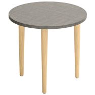 Table basse ronde Melbourne pieds bois - Quadrifoglio