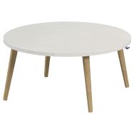 Table basse ronde Upcy Ø 78 cm décor uni - Tizu