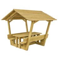 Table cabane enfant pin KORREJOU - élémentaire