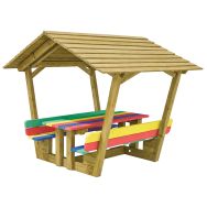 Table cabane enfant pin KORREJOU multicolor - Mobextan