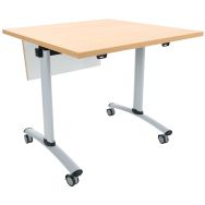 Table carrée voile fond plateau mélaminé pivotant Axe - Manutan Expert