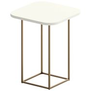 Table carrée bout de canapé Miami pieds métal - Quadrifoglio