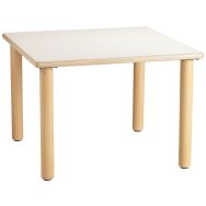 Table carrée en bois 4 pieds