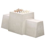 Table d'échecs bancs béton