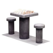 Table d échecs tabourets 2 personnes béton