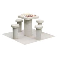 Table d échecs tabourets 4 personnes béton