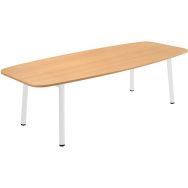Table de Réunion Congres Tonneau Hêtre / Blanc