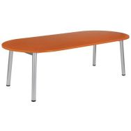 Table de Reunion Oblong 210 Merisier Pieds Alu