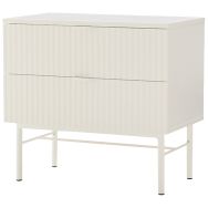 Table de chevet à 2 tiroirs Oslo Collection 59 cm blanc-Somcasa