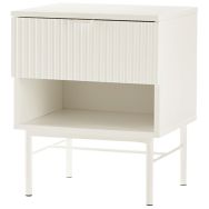 Table de chevet + niche+placard Oslo Collection blanc-Somcasa