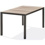 Table de jardin Boston 150x90cm grise anthracite