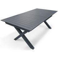 Table de jardin Floride 180/240x100cm gris anthracite