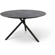 Table de jardin ronde en aluminium-Anthracite