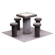 Table jeu Les petits chevaux béton