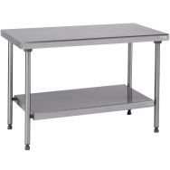 Table de préparation centrale avec étagère L 180cm Tournus