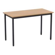 Table de restaurant collectif 120x60 Hêtre/Noir