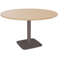 Table de réunion 120xH73,5 cm ép.25mm chêne/anthracite