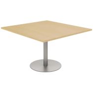 Table réunion Elga plateau mélaminé pied corolle - MBA