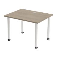 Table réunion Tubo à roulettes 100 x 80 cm - MBA