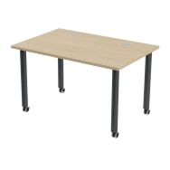 Table réunion Tubo à roulettes 120 x 80 cm - MBA