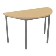 Table de réunion demi-lune Treff 120 x 60 Hêtre / Alu