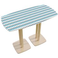 Table réunion haute 4 personnes Woody décor - Manutan Expert
