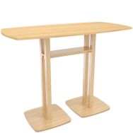 Table réunion haute 4 personnes Woody plateau uni - Manutan Expert