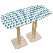 Table réunion haute 6 personnes Woody décor - Manutan Expert