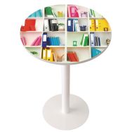 Table réunion haute Easy 80cm plateau coloris Décor - Manutan Expert
