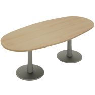 Table réunion ovale 200 x 110 cm Foska - Quadrifoglio
