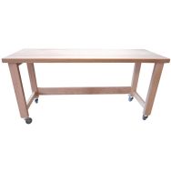 Table travail bois sur roulettes - Etablis Francois