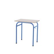 Table fixe Romane 70 x 50 cm chants surmoulés - T6 - Piétement bleu