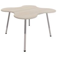 Table forme trèfle piètement gris Ø 120 - Vanerum