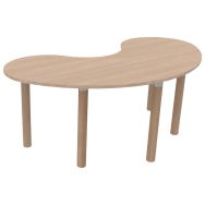 Table haricot Filou 150x75 cm T2 hêtre