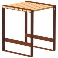 Table haute Forézien 83,6 x 80 cm robinier/acier - Tolerie Forezienne