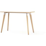 Table haute à plateau stratifié 160x80 H110 cm blanc