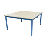 Table informatique Mimizan T4 - 120 x 120 cm piètement bleu RAL 5015