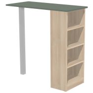 Table mange debout + rangement Identité Pin/eucalyptus