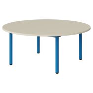 Table maternelle Atlas ronde mélaminé beige chants - Manutan Expert