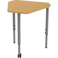 Table mobile Géométra trapèze 45° 65,5x61 cm mélaminé T3 à 7 Hêtre