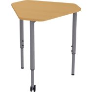 Table mobile Géométra trapèze 60° 68x60,5 cm mélaminé T3 à 7 Hêtre