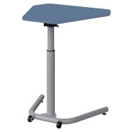 Table mobile Nomade plateau rabattable trapèze 45 mélaminé T3 à 7 Bleu