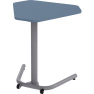 Table mobile Nomade trapèze 60 mélaminé T6 Bleu