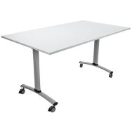 Table à roulettes rectangulaire stratifié Axe - Manutan Expert