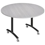 Table pliante Axe stratifiée ronde Ø 120cm Gris/anthracite