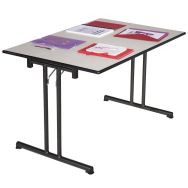 Table pliante Bip rectangulaire chants surmoulés Pieds ''L'' 120x60 cm