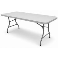 Table pliante reconditionnée - 183 x 76 cm - grise