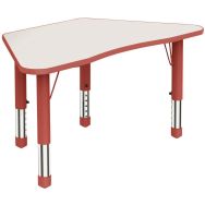 Table réglable Clémence Trapèze 95 x 53 cm Rouge/blanc