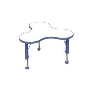 Table réglable Clémence Trèfle 74 x 80 cm Bleu/blanc